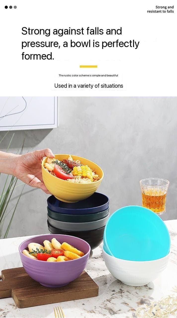 1PC HEALTHY ECO-FRIENDLY THICKENED PLASTIC ‘TOP SPIRAL’ SERVING SOUP BOWL